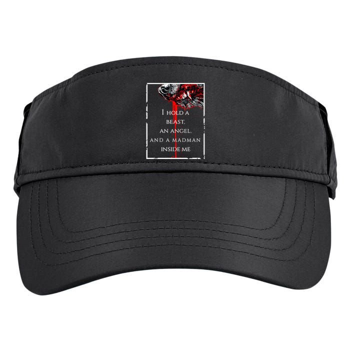 I Hold A Beast An Angel And A Madman Inside Me Adult Drive Performance Visor
