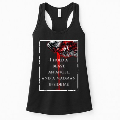 I Hold A Beast An Angel And A Madman Inside Me Womens Tank Top