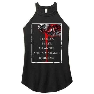 I Hold A Beast An Angel And A Madman Inside Me Women's Perfect Tri Rocker Tank