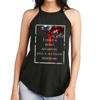 I Hold A Beast An Angel And A Madman Inside Me Women's Perfect Tri Rocker Tank