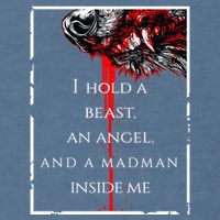 I Hold A Beast An Angel And A Madman Inside Me Garment-Dyed Sweatshirt