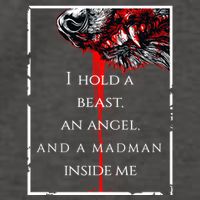 I Hold A Beast An Angel And A Madman Inside Me Vector Backpack