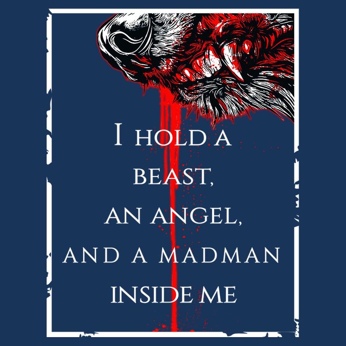 I Hold A Beast An Angel And A Madman Inside Me Infant Baby Jersey Bodysuit