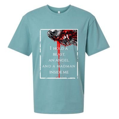 I Hold A Beast An Angel And A Madman Inside Me Sueded Cloud Jersey T-Shirt