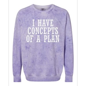 I Have A Concept Of A Plan Funny Donald Trump Kamala Harris Colorblast Crewneck Sweatshirt