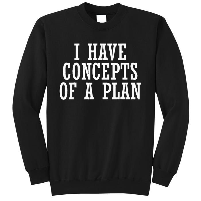 I Have A Concept Of A Plan Funny Donald Trump Kamala Harris Tall Sweatshirt