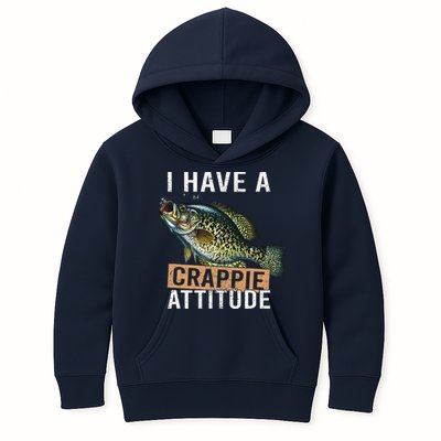 I Have A Crappie Attitude Fishing Kids Hoodie