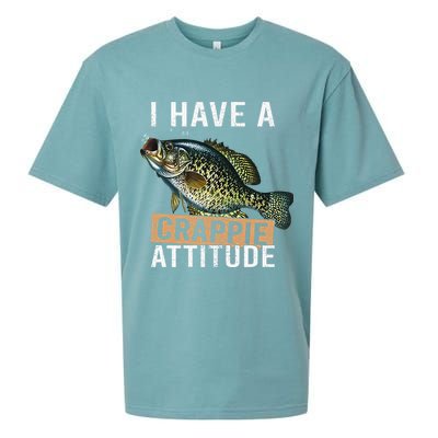 I Have A Crappie Attitude Fishing Sueded Cloud Jersey T-Shirt