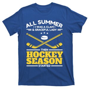 Ice Hockey All Summer Graceful Lady Then Hockey Season Gift T-Shirt