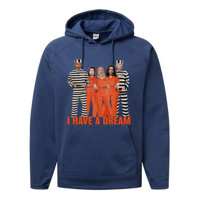 I Have A Dream Funny Performance Fleece Hoodie