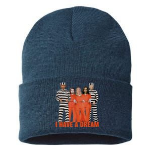 I Have A Dream Funny Sustainable Knit Beanie