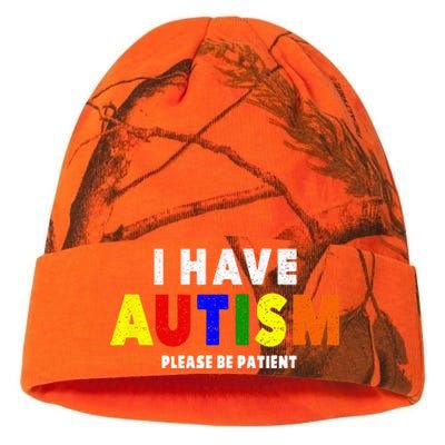 I Have Autism Please Be Patient Kati Licensed 12" Camo Beanie