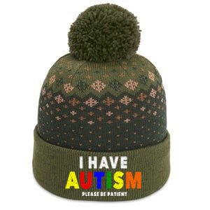 I Have Autism Please Be Patient The Baniff Cuffed Pom Beanie