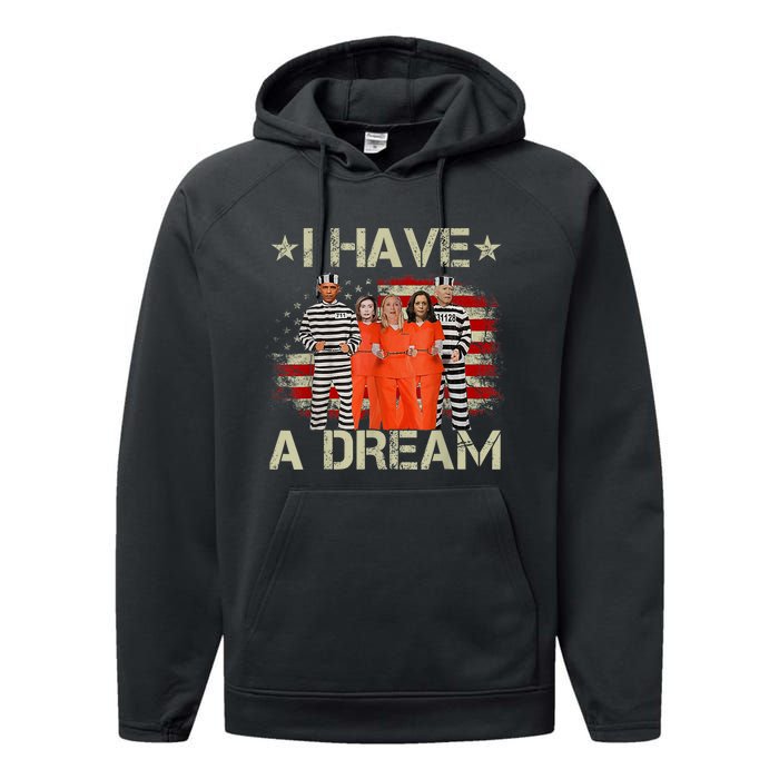 I Have A Dream Funny Biden Performance Fleece Hoodie