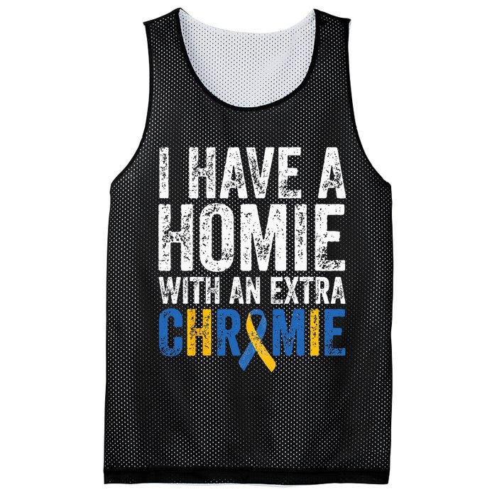 I Have A Homie With An Extra Chromie Down Syndrome Awareness Mesh Reversible Basketball Jersey Tank
