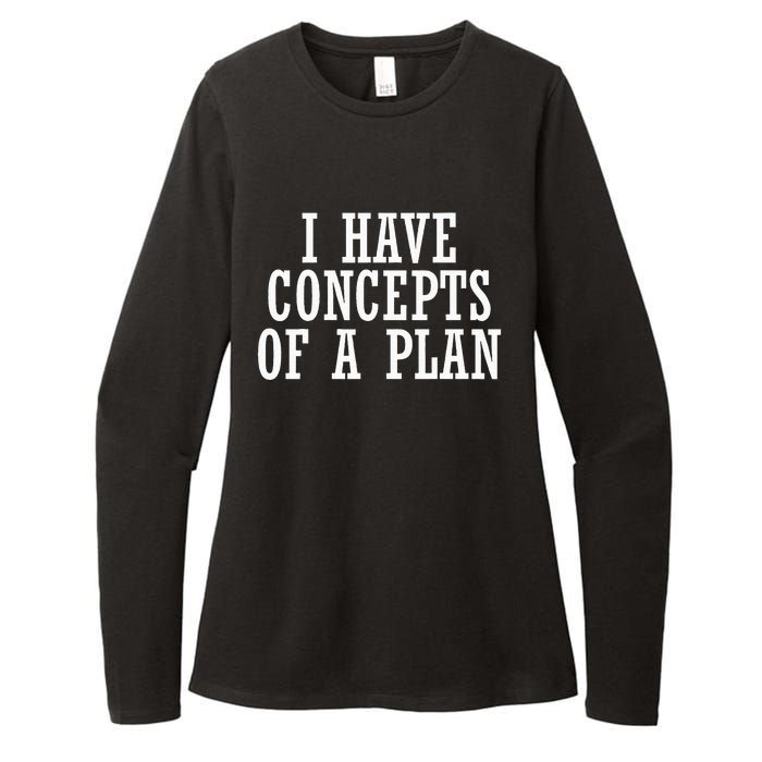 I Have A Concept Of A Plan Funny Donald Trump Kamala Harris Womens CVC Long Sleeve Shirt