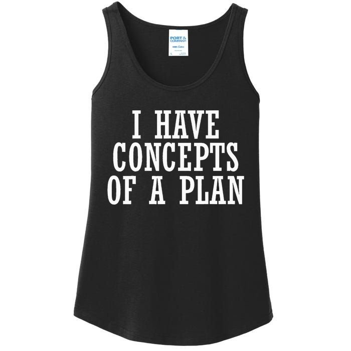 I Have A Concept Of A Plan Funny Donald Trump Kamala Harris Ladies Essential Tank