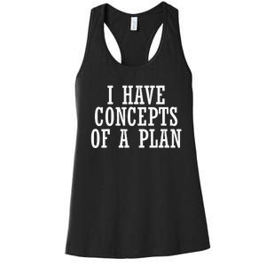 I Have A Concept Of A Plan Funny Donald Trump Kamala Harris Women's Racerback Tank