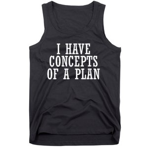 I Have A Concept Of A Plan Funny Donald Trump Kamala Harris Tank Top