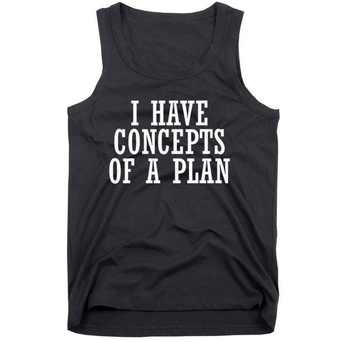 I Have A Concept Of A Plan Funny Donald Trump Kamala Harris Tank Top