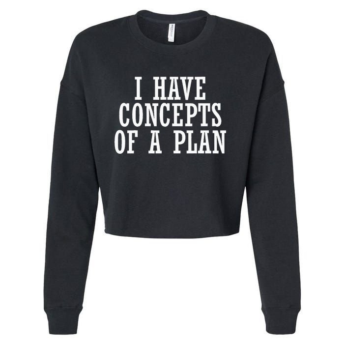 I Have A Concept Of A Plan Funny Donald Trump Kamala Harris Cropped Pullover Crew