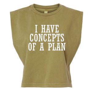 I Have A Concept Of A Plan Funny Donald Trump Kamala Harris Garment-Dyed Women's Muscle Tee