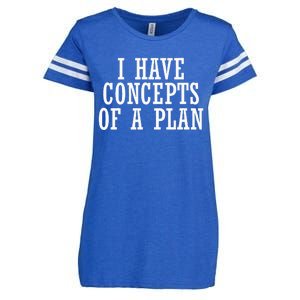 I Have A Concept Of A Plan Funny Donald Trump Kamala Harris Enza Ladies Jersey Football T-Shirt