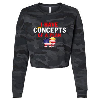 I Have A Concept Of A Plan Trump Harris Cropped Pullover Crew