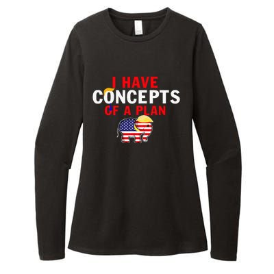 I Have A Concept Of A Plan Trump Harris Womens CVC Long Sleeve Shirt