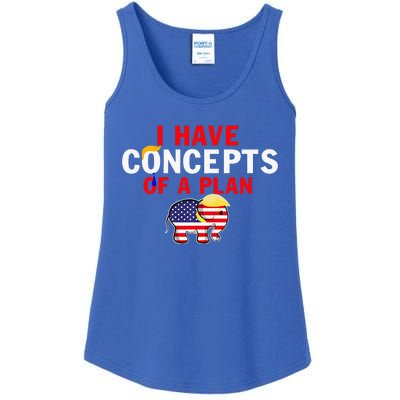 I Have A Concept Of A Plan Trump Harris Ladies Essential Tank