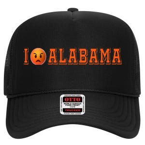 I Hate Alabama Blue And Orange Sports Fan High Crown Mesh Back Trucker Hat