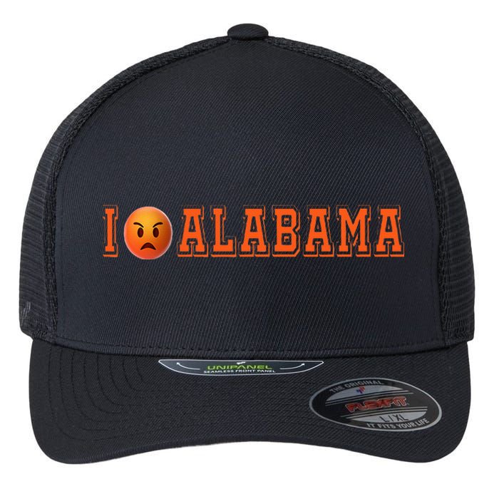 I Hate Alabama Blue And Orange Sports Fan Flexfit Unipanel Trucker Cap