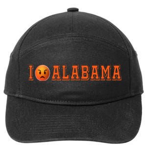 I Hate Alabama Blue And Orange Sports Fan 7-Panel Snapback Hat