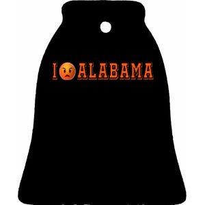 I Hate Alabama Blue And Orange Sports Fan Ceramic Bell Ornament