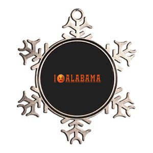 I Hate Alabama Blue And Orange Sports Fan Metallic Star Ornament