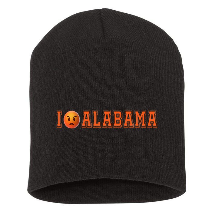 I Hate Alabama Blue And Orange Sports Fan Short Acrylic Beanie