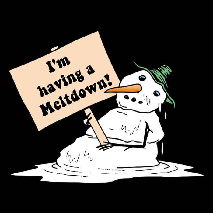 I'm Having A Meltdown Cropped Pullover Crew