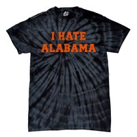 I Hate Alabama Orange And Blue Sports Fan Tailgating Tie-Dye T-Shirt