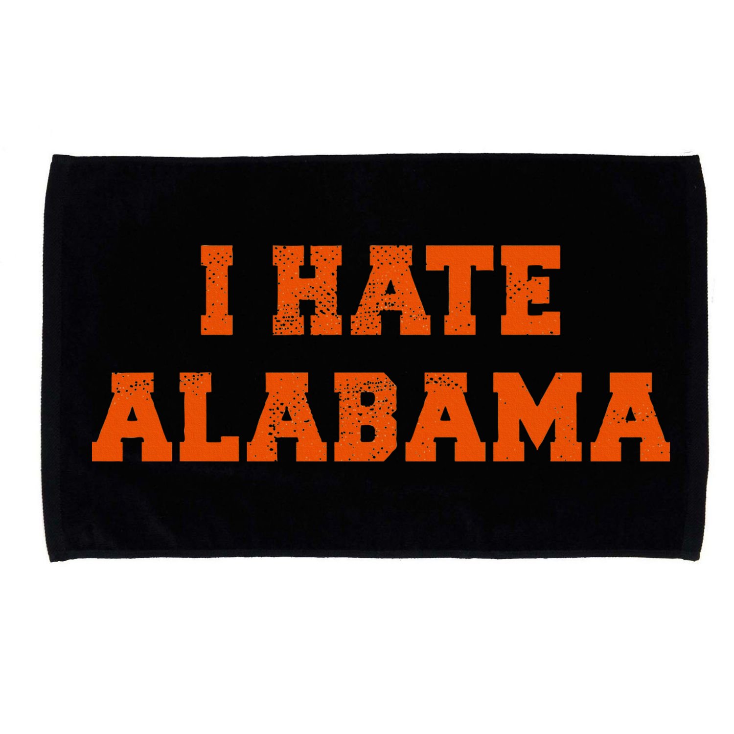 I Hate Alabama Orange And Blue Sports Fan Tailgating Microfiber Hand Towel