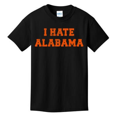 I Hate Alabama Orange And Blue Sports Fan Tailgating Kids T-Shirt