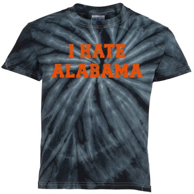 I Hate Alabama Orange And Blue Sports Fan Tailgating Kids Tie-Dye T-Shirt