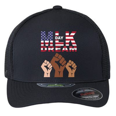 I Have A Dream Mlk Day Fist Up Flexfit Unipanel Trucker Cap