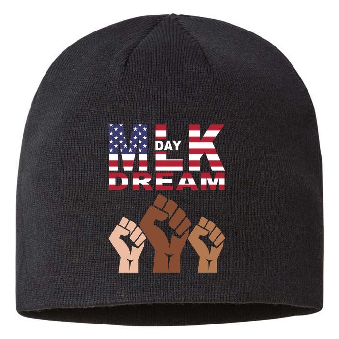 I Have A Dream Mlk Day Fist Up Sustainable Beanie