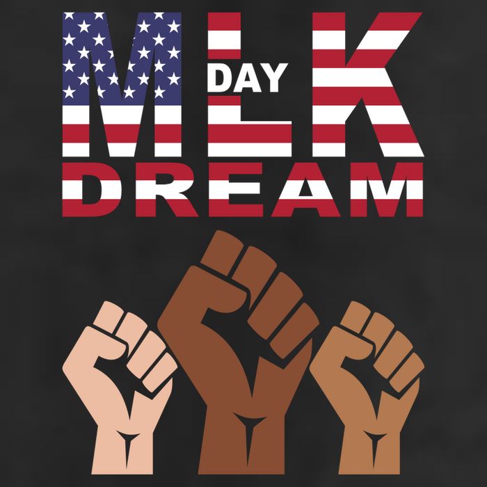 I Have A Dream Mlk Day Fist Up 25L Jumbo Tote