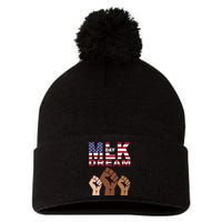 I Have A Dream Mlk Day Fist Up Pom Pom 12in Knit Beanie