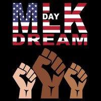 I Have A Dream Mlk Day Fist Up Pom Pom 12in Knit Beanie