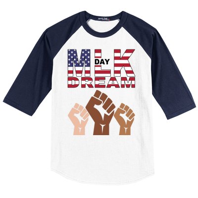 I Have A Dream Mlk Day Fist Up Baseball Sleeve Shirt