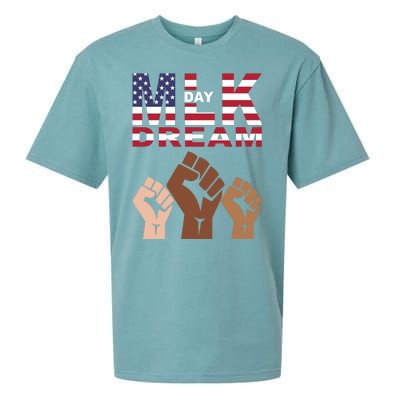 I Have A Dream Mlk Day Fist Up Sueded Cloud Jersey T-Shirt