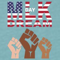I Have A Dream Mlk Day Fist Up Sueded Cloud Jersey T-Shirt