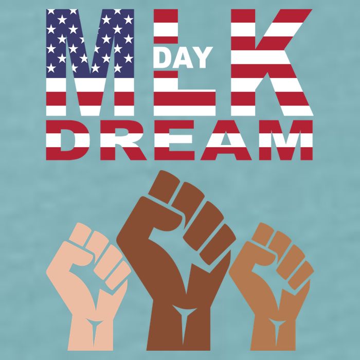 I Have A Dream Mlk Day Fist Up Sueded Cloud Jersey T-Shirt